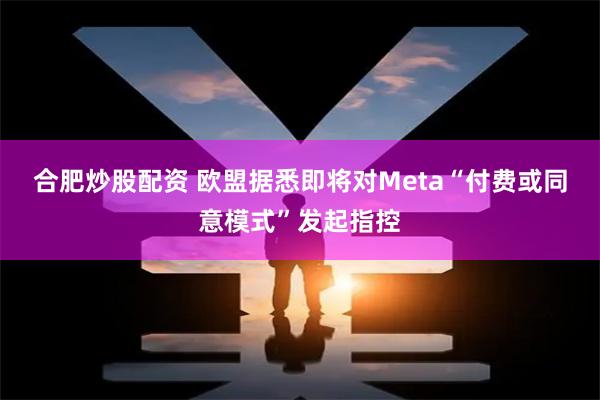 合肥炒股配资 欧盟据悉即将对Meta“付费或同意模式”发起指控